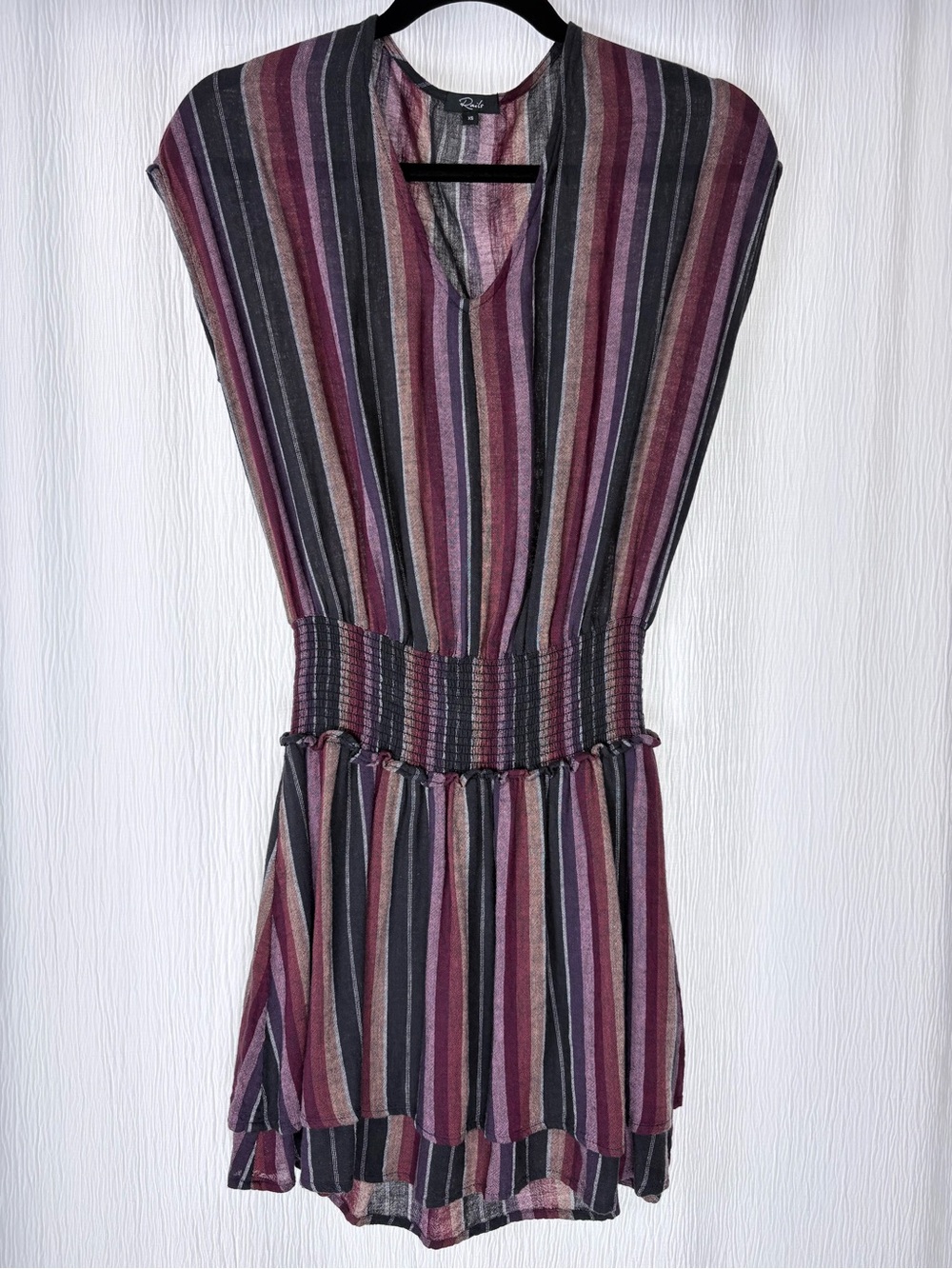Rails Lucca Tiered Mini Dress, Multi Stripe Size XS